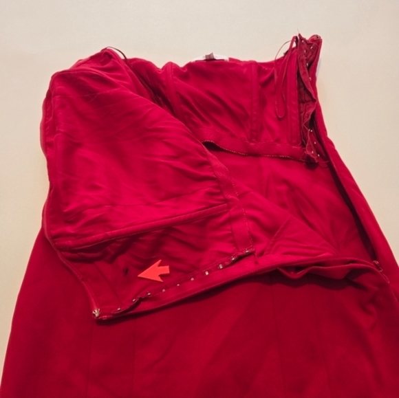 A.L.C. Elsie Mini Dress in Red Cocktail Sleeveless Strapless Size 2 - Picture 9 of 14